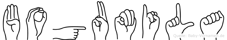 Bogumila im Fingeralphabet der Deutschen Gebärdensprache