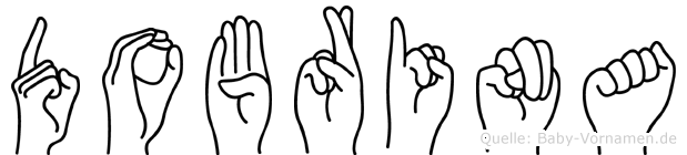 Dobrina im Fingeralphabet der Deutschen Gebärdensprache