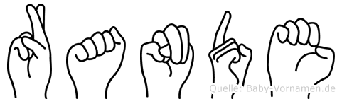 Rande im Fingeralphabet der Deutschen Gebärdensprache