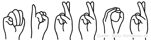 Mirror im Fingeralphabet der Deutschen Gebärdensprache