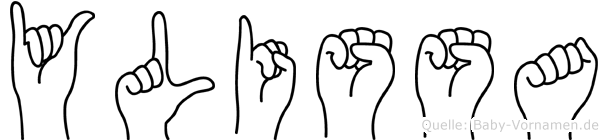 Ylissa im Fingeralphabet der Deutschen Gebärdensprache