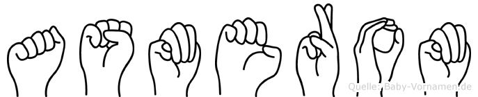 Asmerom im Fingeralphabet der Deutschen Gebärdensprache