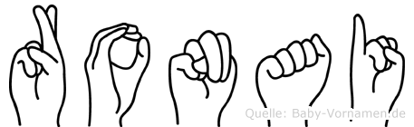 Ronai im Fingeralphabet der Deutschen Gebärdensprache