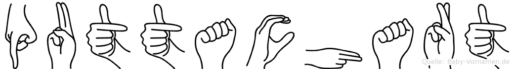 Puttachart im Fingeralphabet der Deutschen Gebärdensprache