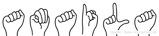 Amaila im Fingeralphabet der Deutschen Gebärdensprache