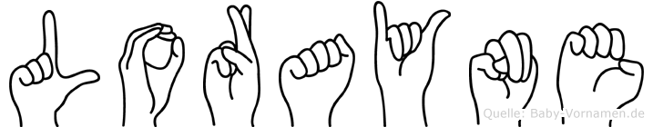 Lorayne im Fingeralphabet der Deutschen Gebärdensprache