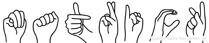 Matrick im Fingeralphabet der Deutschen Gebärdensprache