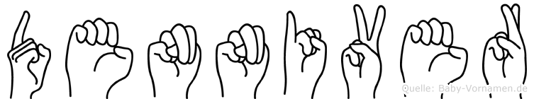 Denniver im Fingeralphabet der Deutschen Gebärdensprache