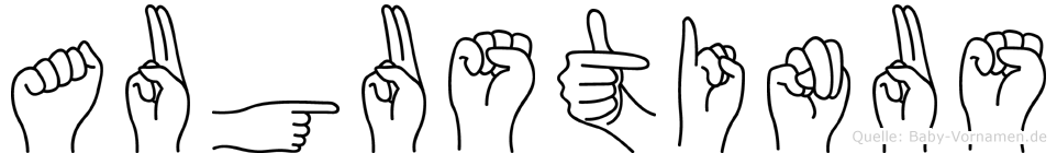 Augustinus im Fingeralphabet der Deutschen Gebärdensprache