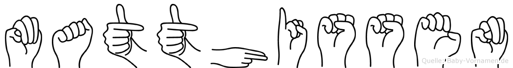 Matthissen im Fingeralphabet der Deutschen Gebärdensprache