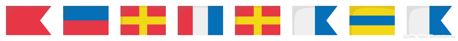 Bertrada im Flaggenalphabet