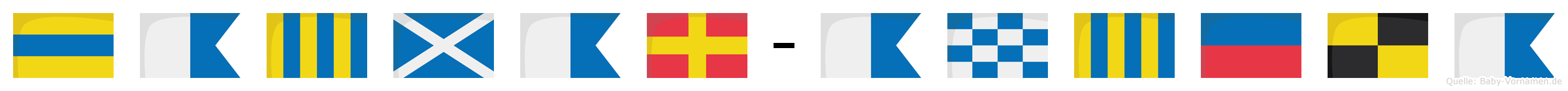 Dagmar-Angela im Flaggenalphabet