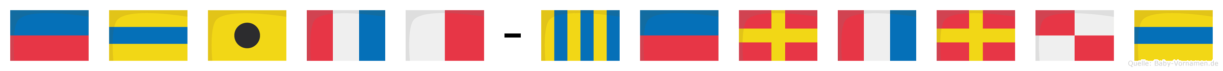 Edith-Gertrud im Flaggenalphabet