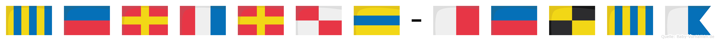 Gertrud-Helga im Flaggenalphabet