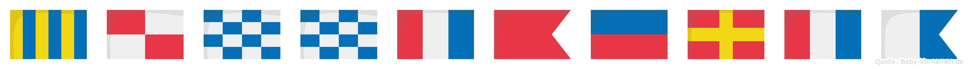 Gunntberta im Flaggenalphabet