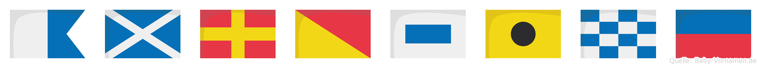 Amrosine im Flaggenalphabet