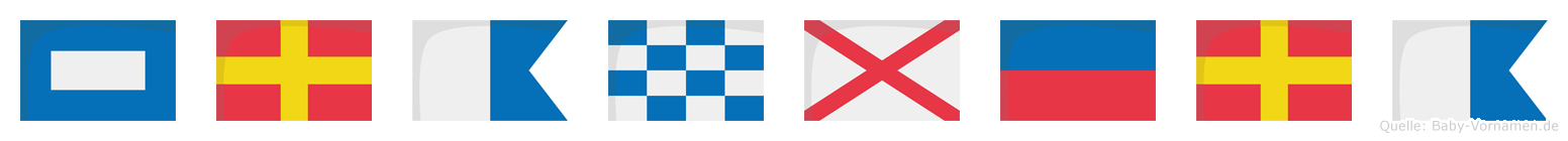 Pranvera im Flaggenalphabet