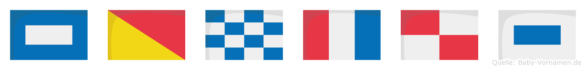 Pontus im Flaggenalphabet