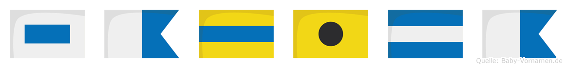 Sadija im Flaggenalphabet