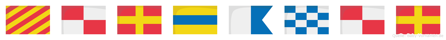 Yurdanur im Flaggenalphabet