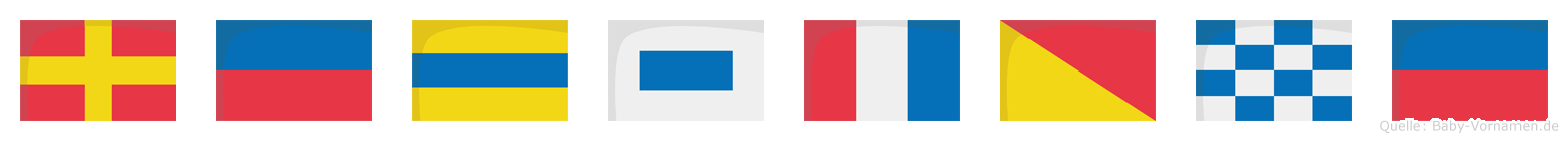 Redstone im Flaggenalphabet
