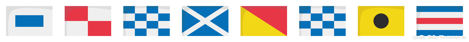 Sunmonic im Flaggenalphabet