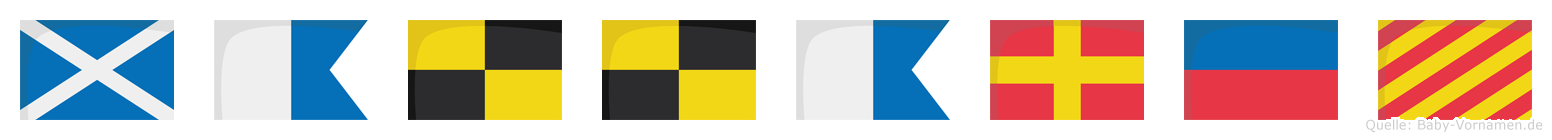 Mallarey im Flaggenalphabet