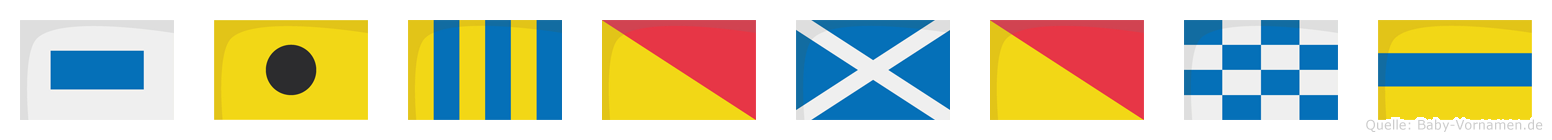Sigomond im Flaggenalphabet
