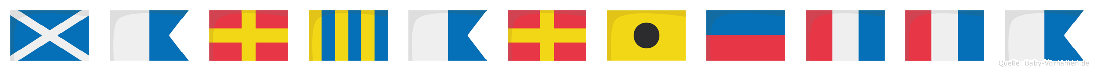 Margarietta im Flaggenalphabet