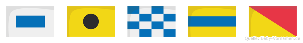 Sindo im Flaggenalphabet