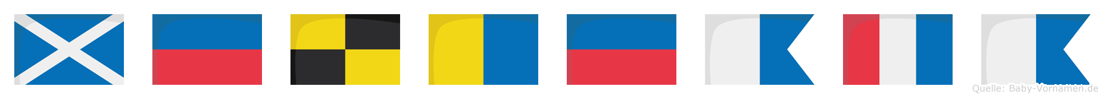 Melkeata im Flaggenalphabet