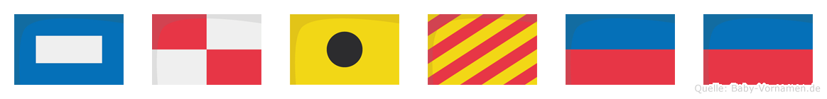 Puiyee im Flaggenalphabet