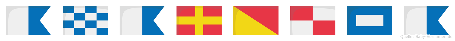 Anaroupa im Flaggenalphabet