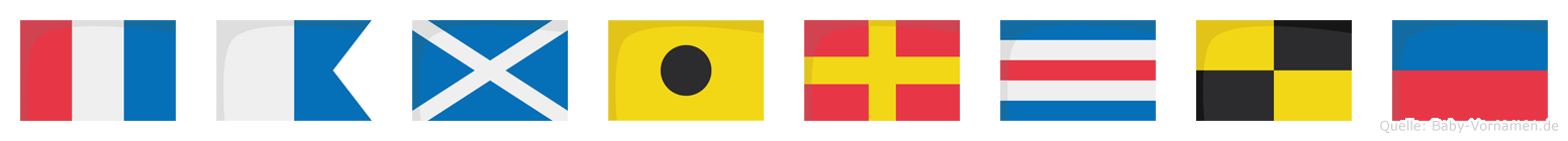 Tamircle im Flaggenalphabet