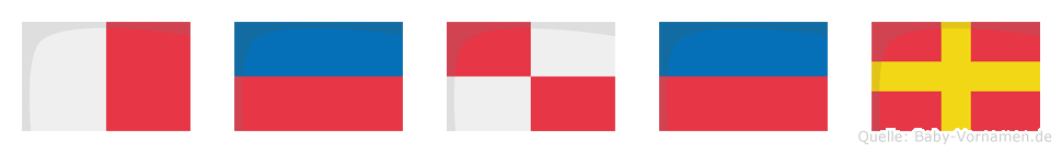 Heuer im Flaggenalphabet