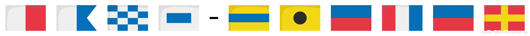 Hans-Dieter im Flaggenalphabet