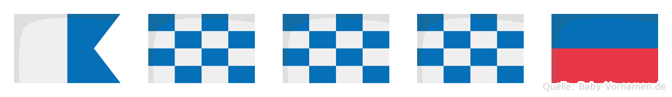 Annne im Flaggenalphabet