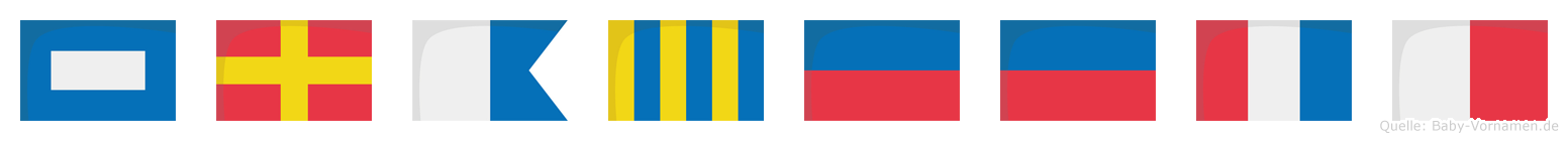 Prageeth im Flaggenalphabet
