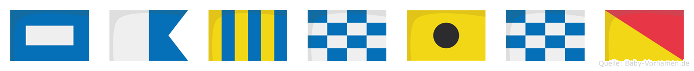 Pagnino im Flaggenalphabet
