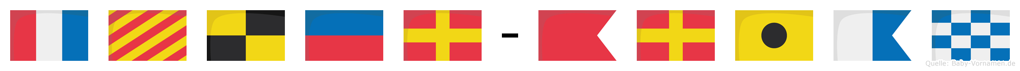 Tyler-Brian im Flaggenalphabet