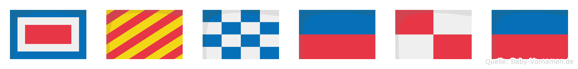 Wyneue im Flaggenalphabet