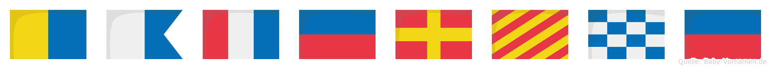 Kateryne im Flaggenalphabet