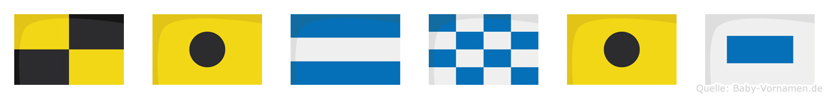 Lijnis im Flaggenalphabet