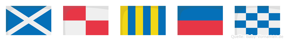 Mugen im Flaggenalphabet