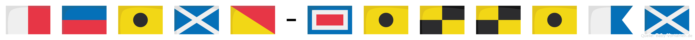 Heimo-William im Flaggenalphabet