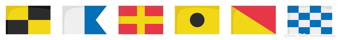 Larion im Flaggenalphabet
