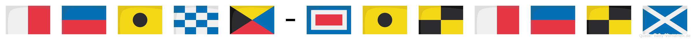 Heinz-Wilhelm im Flaggenalphabet