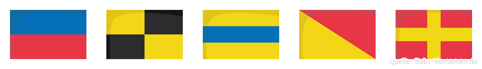 Eldor im Flaggenalphabet