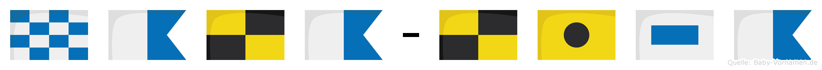 Nala-Lisa im Flaggenalphabet