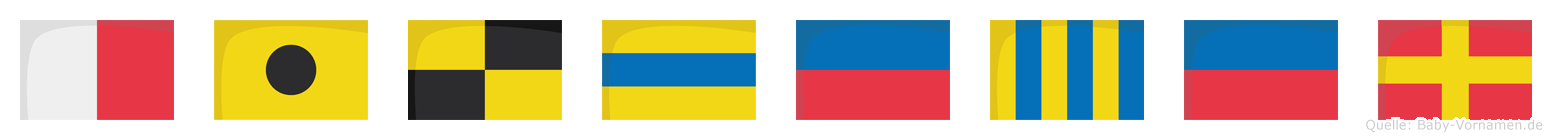 Hildeger im Flaggenalphabet